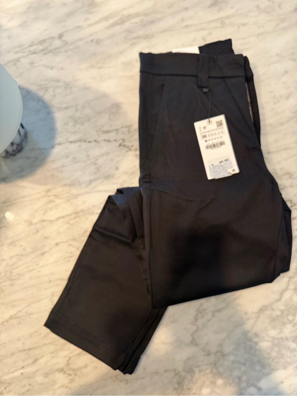 Zara Men's Black Dress Trousers - Slim Tailored